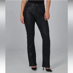 NEW Lola Jeans-Billie High-Rise Bootcut Black Coated Stretch Denim Women's 30